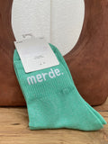 CHAUSSETTES MERDE TURQUOISE