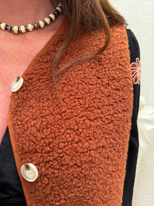 GILET JUDY BRIQUE