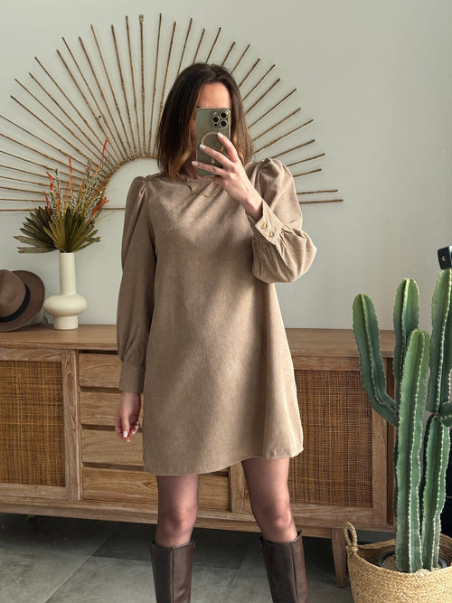 ROBE LAURIANE TAUPE
