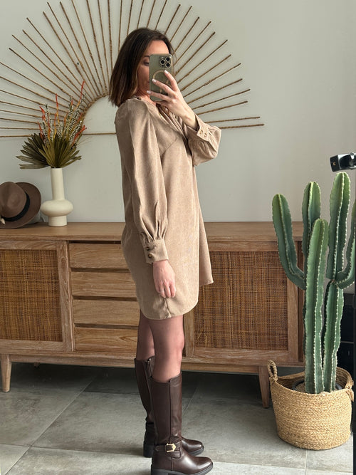 ROBE LAURIANE TAUPE