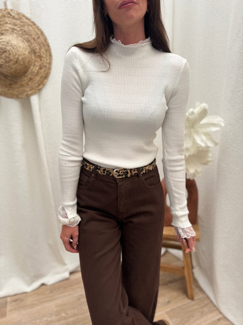 PULL FIN AZELIE BLANC