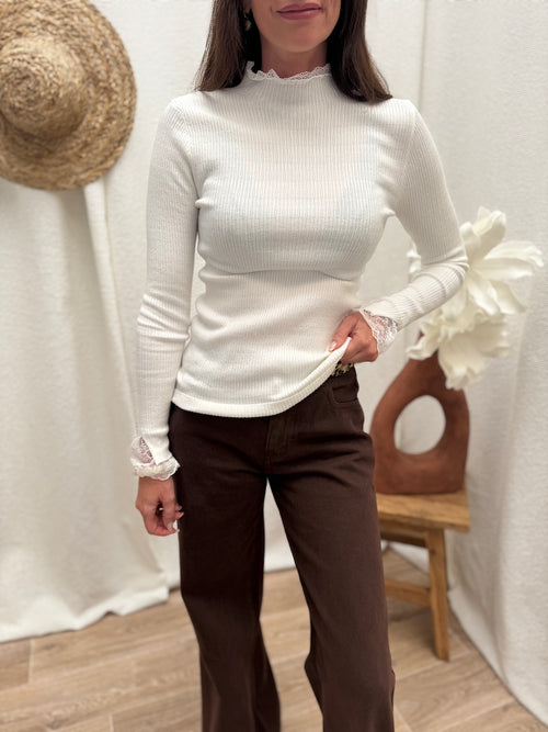 PULL FIN AZELIE BLANC