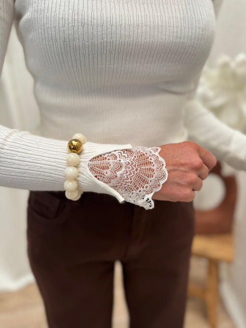 PULL FIN AZELIE BLANC