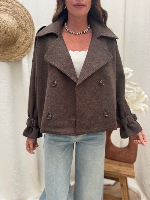 MANTEAU EMILIA MARRON