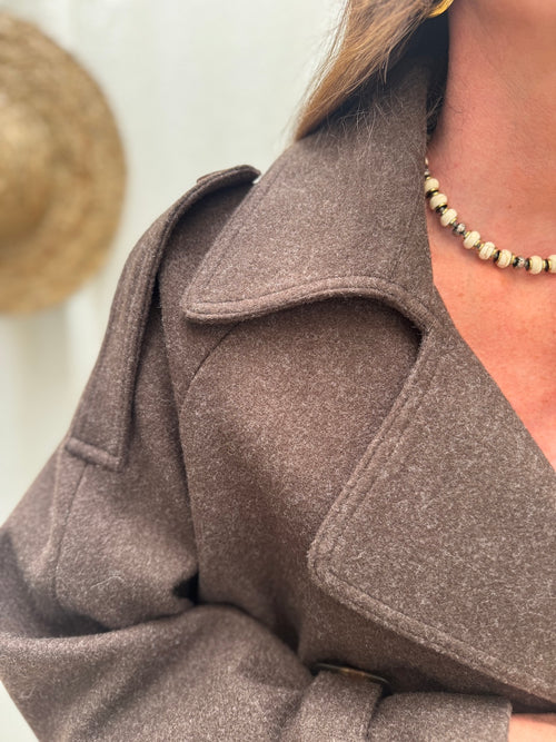 MANTEAU EMILIA MARRON