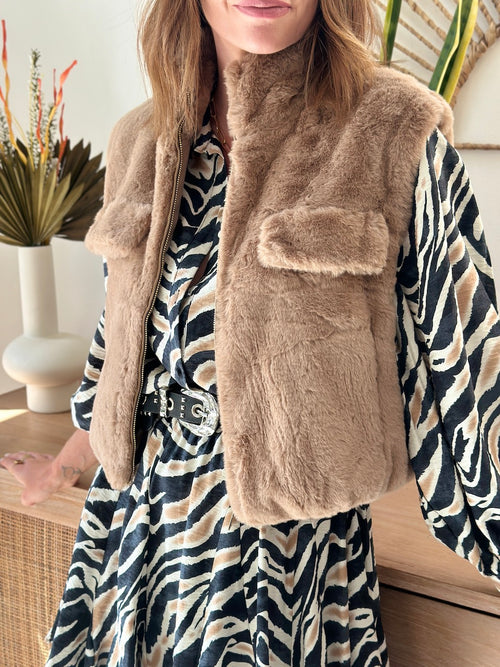 CHALECO TAUPE NIEVES
