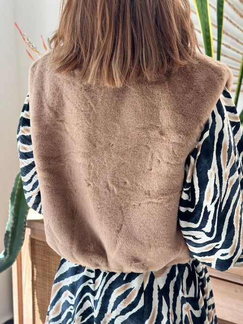CHALECO TAUPE NIEVES