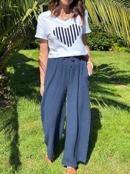 PANTALON STEPHANIE MARINE