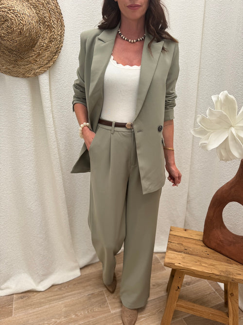 PANTALON JANET VERT SAUGE