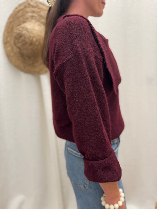 PULL ESTELLE BORDEAUX
