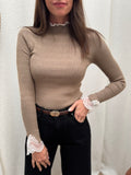 PULL FIN AZELIE TAUPE
