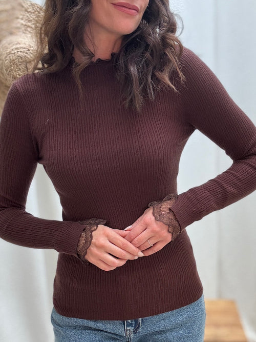 PULL FIN AZELIE CHOCOLAT