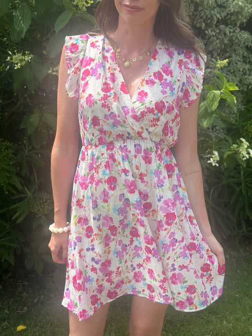 ROBE CLAIRE COURTE ROSE