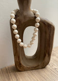COLLIER BOULES BLANC
