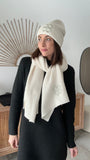 CONJUNTO DE BUFANDA Y GORRO BLANCO