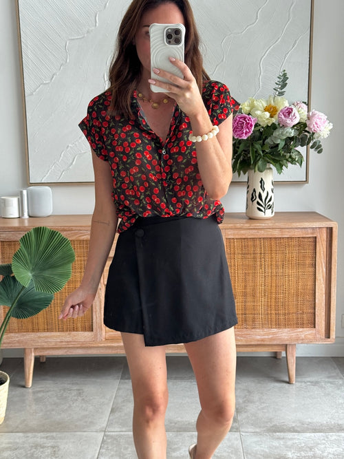 JUPE SHORT SABRINA NOIR