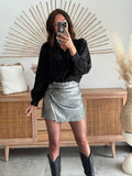 JUPE SHORT LIVIO ARGENT