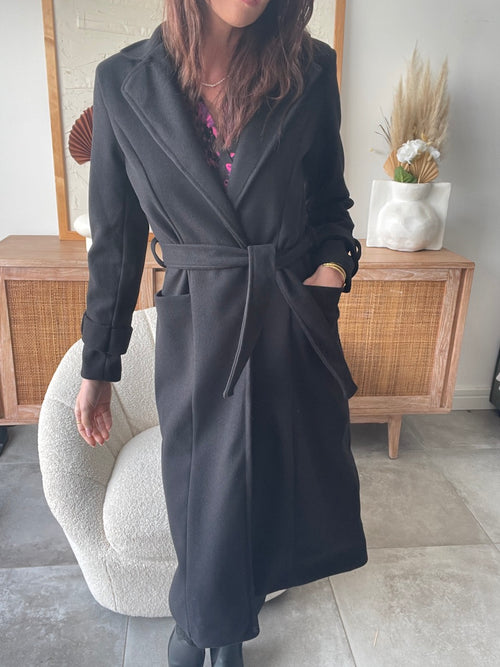 MANTEAU IVANA NOIR