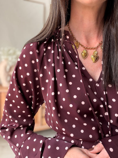 ROBE BETINA BORDEAUX