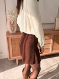 JUPE SHORT ROMEO MARRON