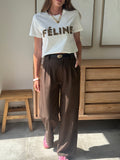 TEE SHIRT FELINE BLANC