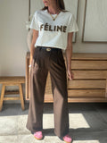TEE SHIRT FELINE BLANC