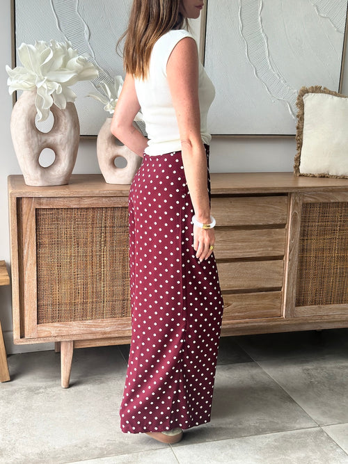 PANTALON ZELIE BORDEAUX