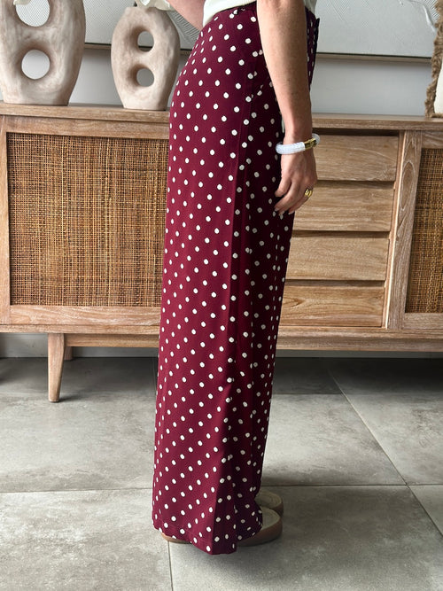 PANTALON ZELIE BORDEAUX