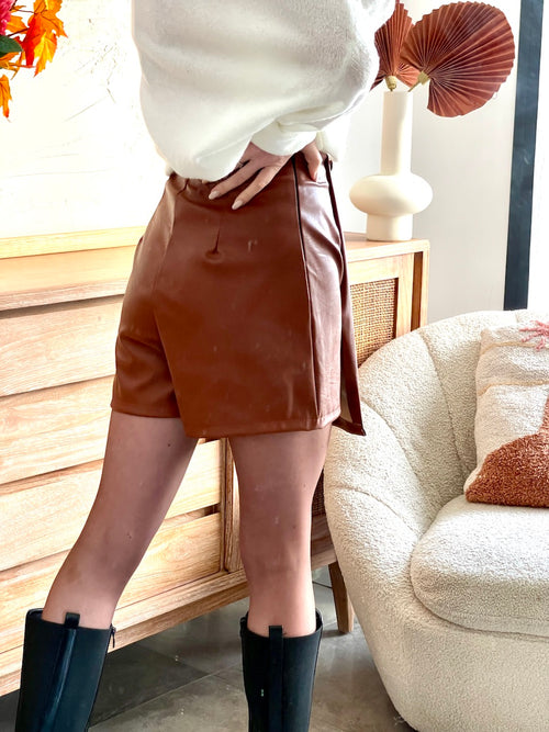 JUPE SHORT MELODY CAMEL