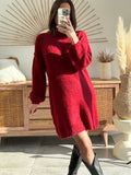 ROBE PULL SOLENE ROUGE