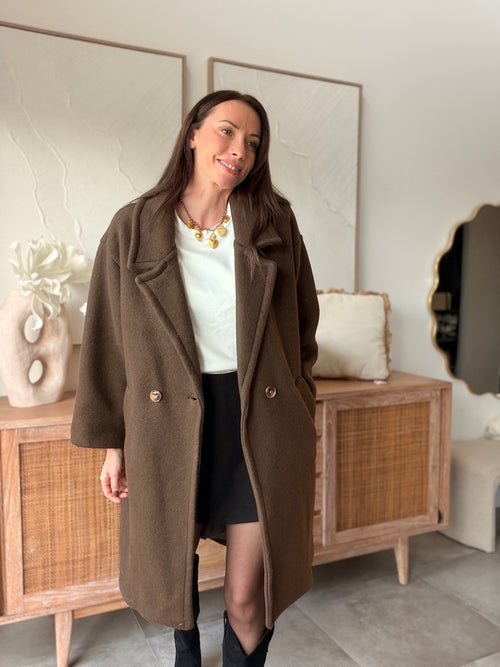 MANTEAU DANAE MARRON