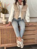 GILET TOUDOUX BEIGE