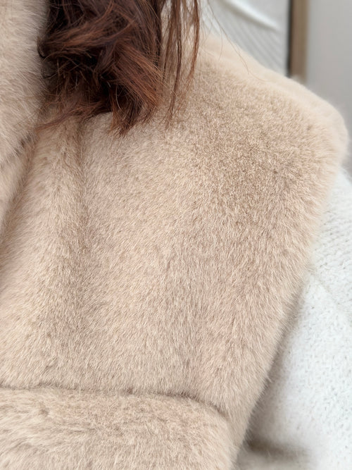 GILET TOUDOUX BEIGE