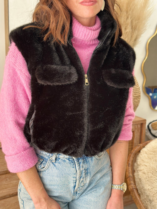 GILET TOUDOUX NOIR