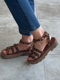 SANDALES PRISCA LEOPARD