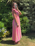 ROBE TROPIC MANCHES COURTES