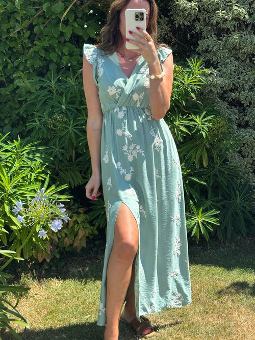 ROBE MELINDA VERT D'EAU