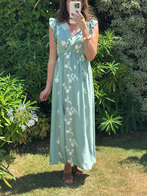 ROBE MELINDA VERT D'EAU