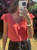 BLOUSE ALEXANDRA CORAIL