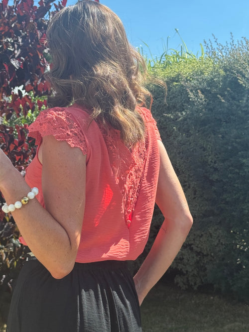 BLOUSE ALEXANDRA CORAIL