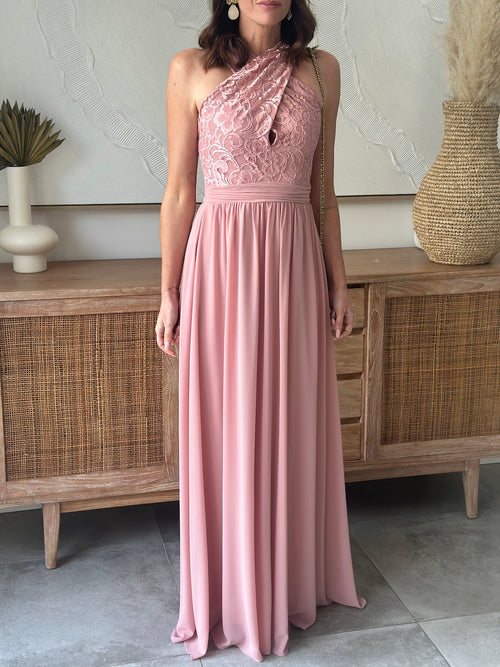 ROBE MILIE VIEUX ROSE
