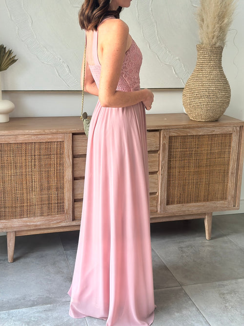 ROBE MILIE VIEUX ROSE