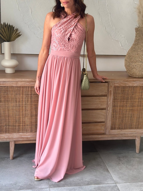 ROBE MILIE VIEUX ROSE