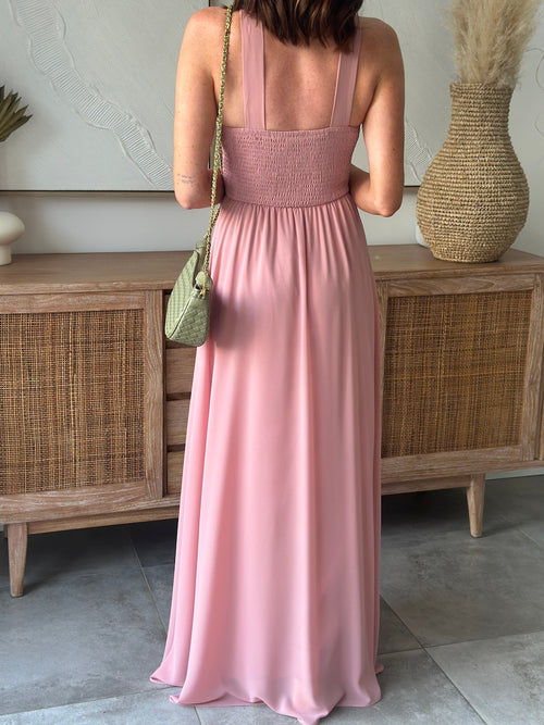 ROBE MILIE VIEUX ROSE