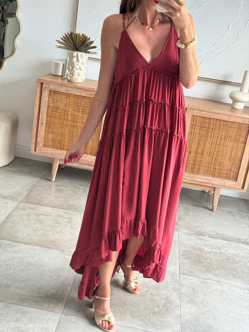 ROBE DELPHINE LIE DE VIN