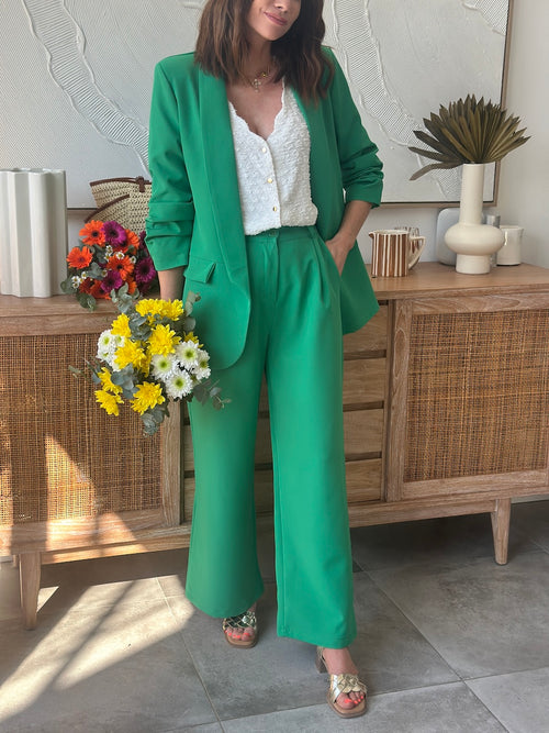 PANTALON NOURA VERT BRESIL