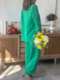 PANTALON NOURA VERT BRESIL