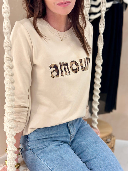 SWEAT LAMOUR BEIGE