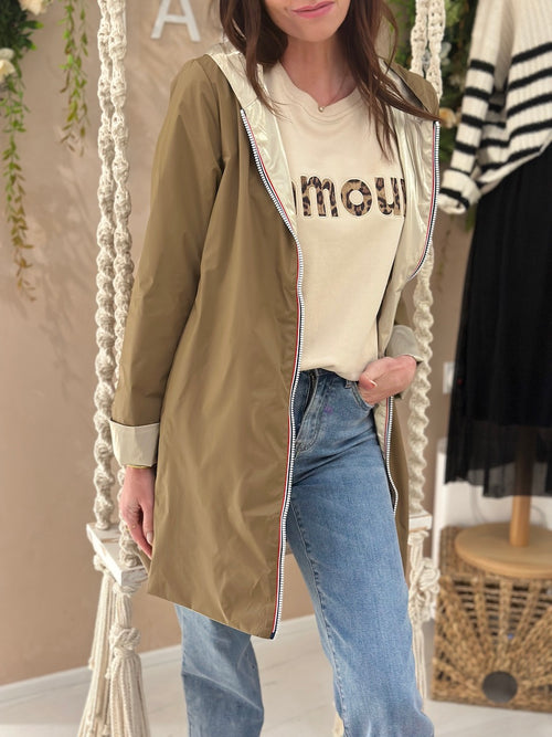PARKA LONGUE LARA Cognac/ doré