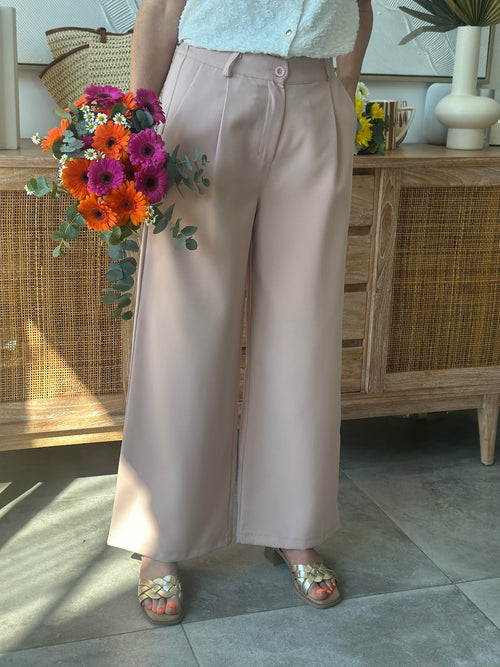 PANTALON NOURA ROSE PALE